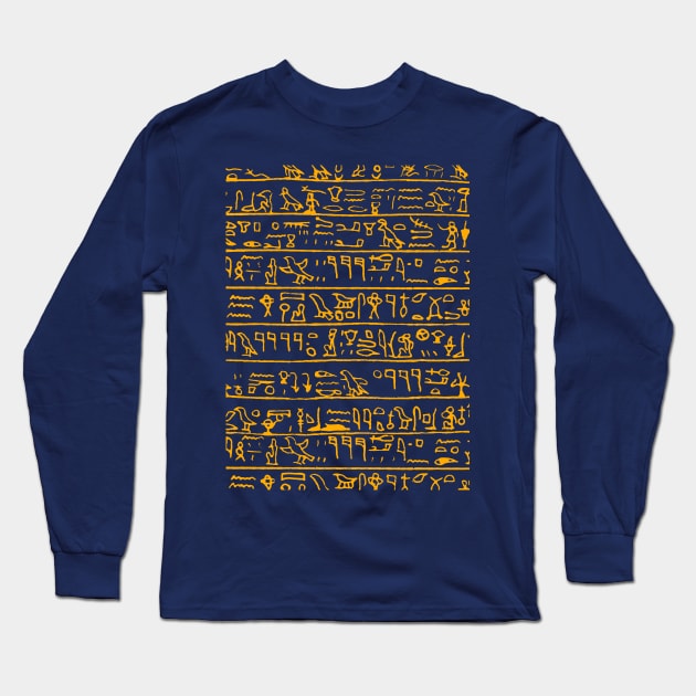 Egyptian hieroglyphs Long Sleeve T-Shirt by Jirka Svetlik